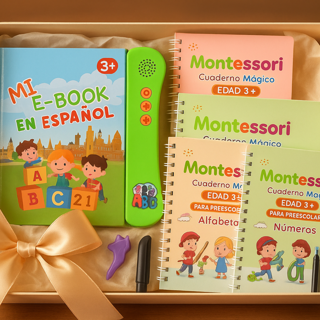 E-Book interactivo con sonidos Montessori - Portada principal juguete educativo