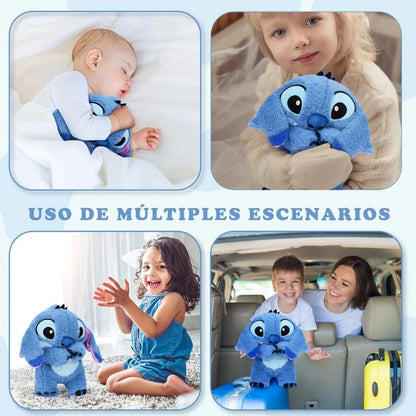 Kawaii Ohana peluche anti-ansiedad en uso demostrando efectividad terapéutica en diferentes escenarios

