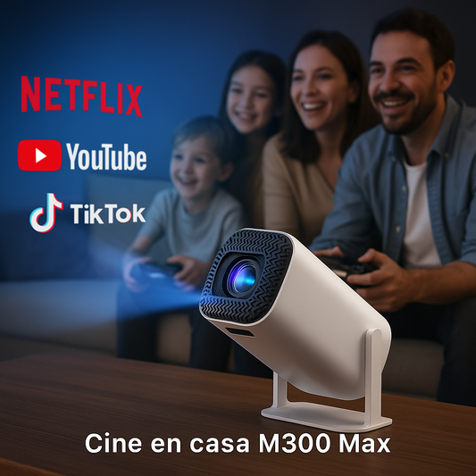 Proyector M300 Max™ Portátil: Diversión para ellos, tranquilidad para ti.